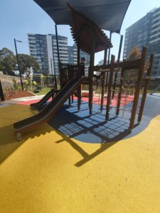 south village gated (fully-fenced)playground at Kirrawee in Sydney's Sutherland Shire