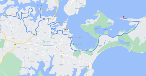 Como - Kurnell (1hr one-way)