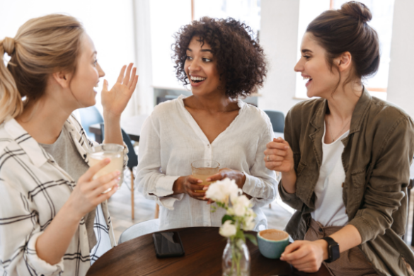 women having coffee