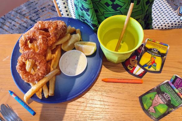 Kids calamari and chips at bundeena csc