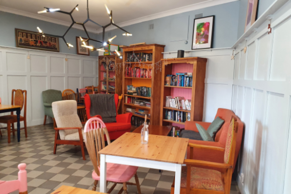 Inside of Rise on the Bay Cafe in Oyster Bay
