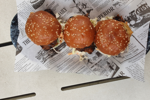 BBQ pork sliders at Bangor Tavern