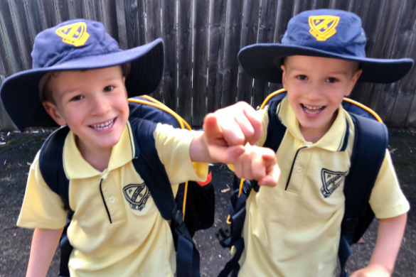 Multiple births - school twins