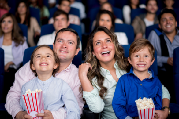family at the cinema/movies