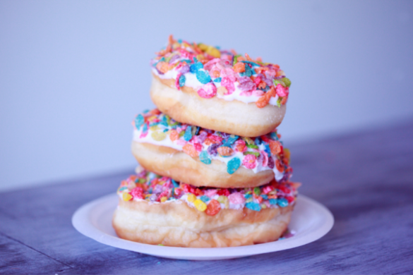 donuts on a plate