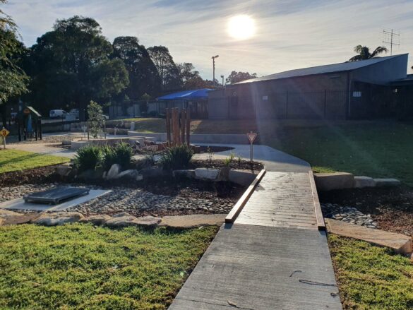 Canberra Road reserve in Sylvania, bike and scooter track